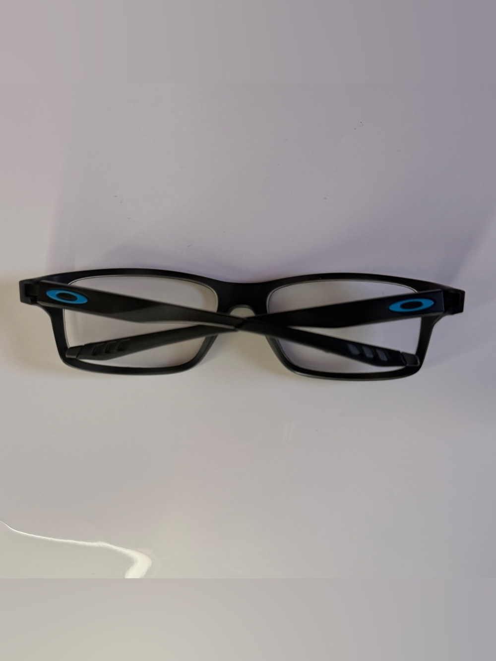 Oakley Black Kids Rectangular Glasses with Blue Logos